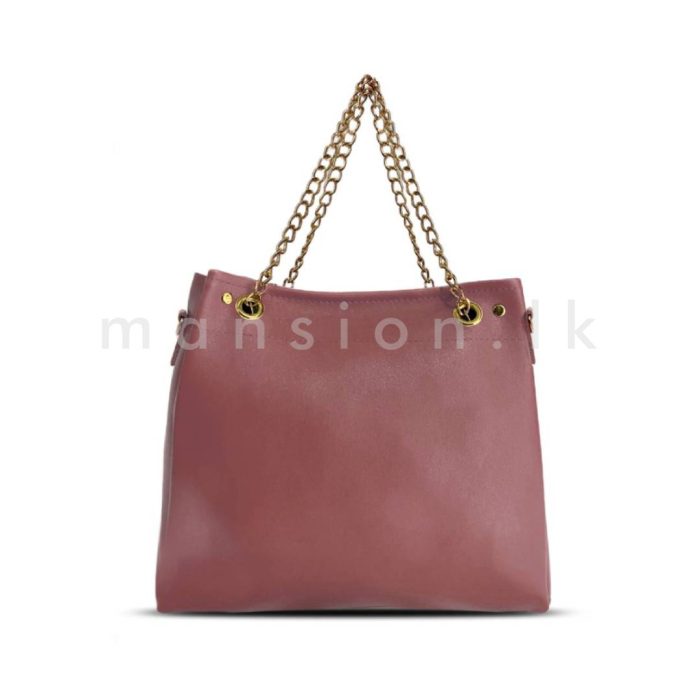 Chain Straps Tote Bag Pink Mansion